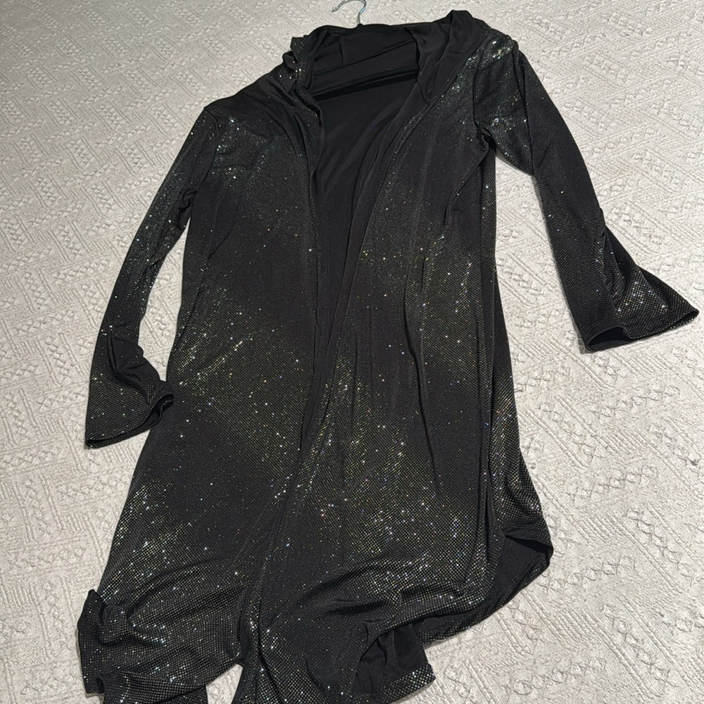 Black Sparkly Open Cover up XL
